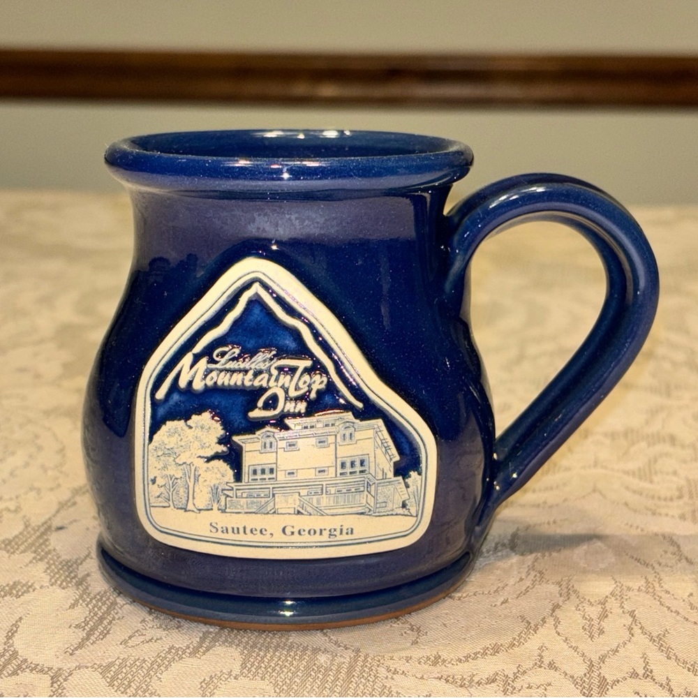 Deneen Pottery Coffee Mug Hand Thrown, Blue